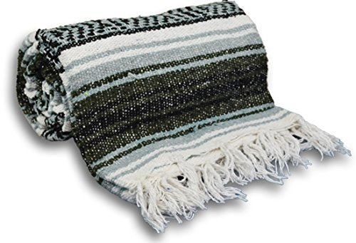 YogaAccessories Traditional Mexican Yoga Blanket - color: Gray