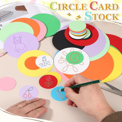 PATIKIL 60 Sheet Circle Card Stock, 2 Inch Round Cutouts Paper Thick Cardstock Coaster for DIY Craft Projects Printing Supplies Bulletin Board Decor, White/Black/Cowhide | Cutouts Paper Coaster for Office Supplies DIY Craft Projects Classroom Printing Bul