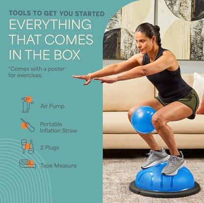 Lifepro Horizon Half Balance Ball Trainer with 440 lb Capacity Stability - color: Blue