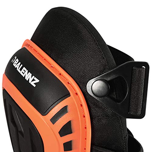 BALENNZ Professional Knee Pads for Work - Heavy Duty Foam Padding Gel Construction Knee Pads with Strong Double Straps – Comfortable Knee Protection for Indoor and Outdoor Use (Knee High Orange) - style: Knee High Orange