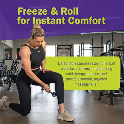 GoFit Polar Roller Cold Compression Therapy Blue 9.8 x 4.8 x 2.8, Massage Polar Roller - size: 9.8 x 4.8 x 2.8