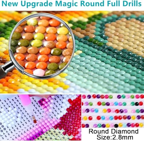 WCHUIMM Highland Cow Diamond Art Kits for Adults,Cow Diamond Painting | Diamond Painting Kit,Full Round Drill Diamond Art for Beginners,DIY Diamond Dot Gem Art, Home Wall Art (12×16 Inches) - color: Highland Cow