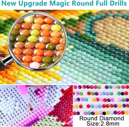 WCHUIMM Highland Cow Diamond Art Kits for Adults,Cow Diamond Painting | Diamond Painting Kit,Full Round Drill Diamond Art for Beginners,DIY Diamond Dot Gem Art, Home Wall Art (12×16 Inches) - color: Highland Cow