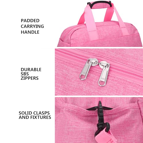 14 inch Small Gym Bag for Women & Men, Mini Duffel Bag for Travel Sports Lightweight Carry On Bag (Rose) - color: Rose