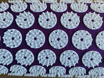 Acupressure Pillow Acupuncture Massager for Massage Neck Back Head Pain Relief, Relieves Muscle Stress Relaxation, Purple - color: Purple