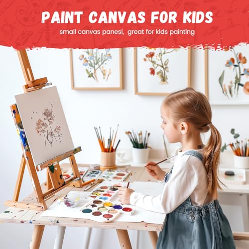 5x7 Inch 96 Pack Small Painting Canvas Boards Mini Blank Canvas Panels, Primed Acid Free for Oil Paint,Watercolor,Acrylic Paint - size: 5"x7" - 96 pack