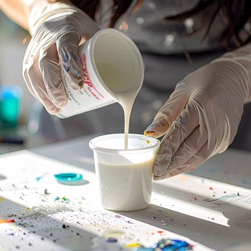 Custom Shop Paint Mixing Cups, 5-Quart (48 Pack) - Plastic Measuring Cups for Liquids, Automotive Painting, Epoxy Resin, Acrylic Arts, Crafts, Disposable or Reusable, Graduated, Mixing Ratios - size: 48 Count (Pack of 1)