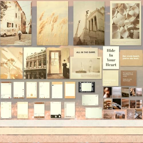 114 Pcs Aesthetic Scrapbook Kit DIY Junk Journaling Supplies, Vintage Style | Scrapbooking Materials for Bullet Junk Journal, Art Journaling, Vintage Collage Album Gift for Adults Women Beginner - style: Vintage Style