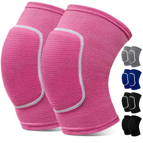 Volleyball Knee Pads,Knee Pads for Women,Men,Kids,Girls,Knee Brace for Basketball Volleyball Football Dance Yoga Tennis Running Cycling Workout Climbing (Pink, Small) - color: Pink, size: Small