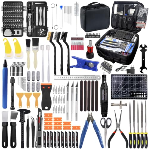 262 Pcs 3D Printer Tool Set w/Bag, Nozzle Kit & Mini Electric Grinder | Basic Model Tools. Removal, Trimming, Finishing. Full-Process Needs. Multi-Spec Cleaning Kit