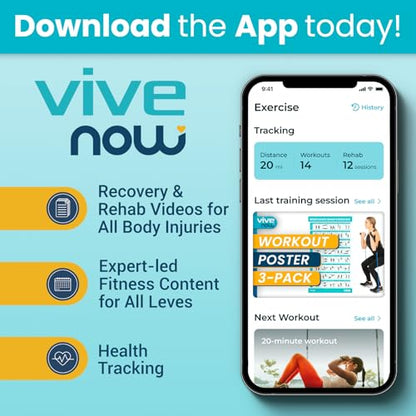 Vive 3 Pack Workout Posters for Home Gym - Yoga Poses, Stretching Exercises