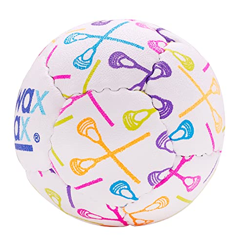 SWAX LAX Lacrosse Training Ball - Indoor Outdoor Practice Less Bounce & Rebounds - color: Neon Lax Sticks
