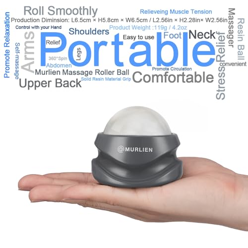 Massage Roller Ball, Tight and Sore Muscles Relief, Manual Massager, Alleviating Shoulder, Arms, Back, Legs, Calves or Muscle Tension - White | Alleviating Shoulder, Arms, Back, Legs, Calves or Muscle Tension - White - color: White
