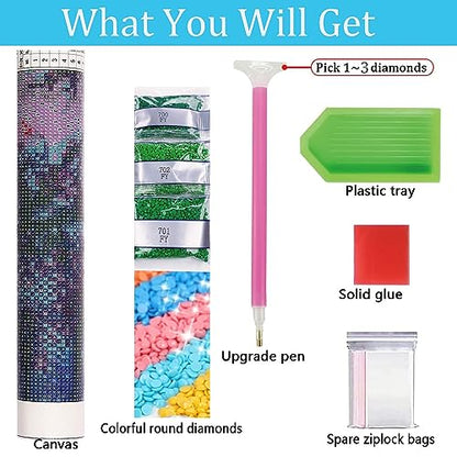 Diamond Art Painting Kits for Adults, Patriotic American Flag Butterfly Full Drill Diamond Dots Paintings for Beginners, Round 5D Paint with Diamonds Pictures Gem Art Painting Kits DIY Crafts Kits - color: Patriotic Butterfly