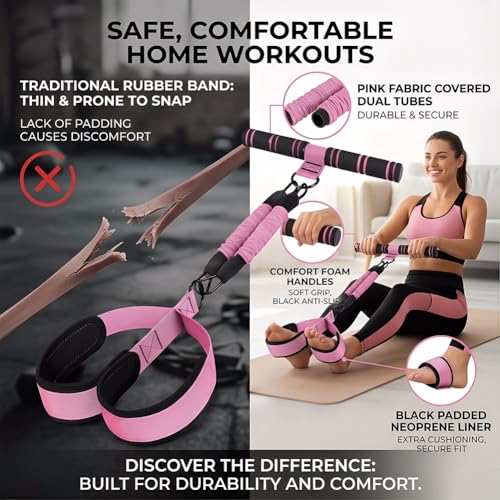 Upgrade Pedal Resistance Band with Handle, 2026 Multi-Functional Adjustable Resistance Band for Full-Body Workouts, Home Fitness Foot Pedal Resistance Band, Unisex Sit-up Training Equipment