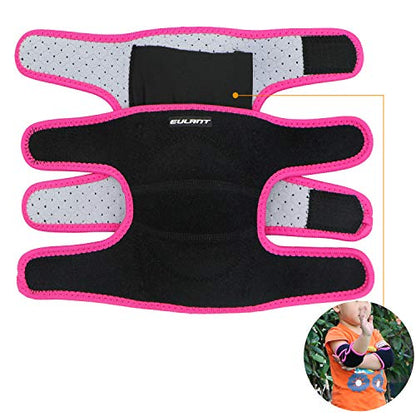 Elbow Pads and Knee Pads for Kids,Protective Pad Sets with Thickened Pad - color: Rose, size: Small