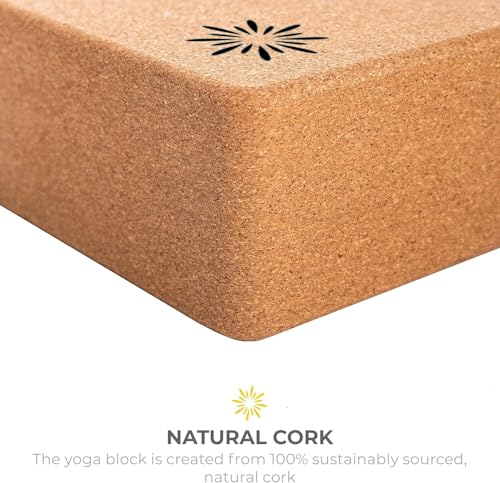 Cork Yoga Blocks, 6 Pack, 4x6x9in, High Density, Bulk