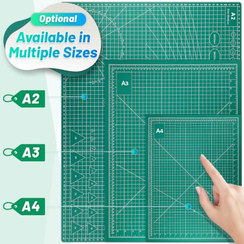 anezus Self Healing Cutting Mat for Rotary Cutting, 24" x 18", Green - color: Green, size: 24"L x 18"W