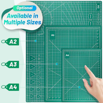anezus Self Healing Cutting Mat for Rotary Cutting, 24" x 18", Green - color: Green, size: 24"L x 18"W