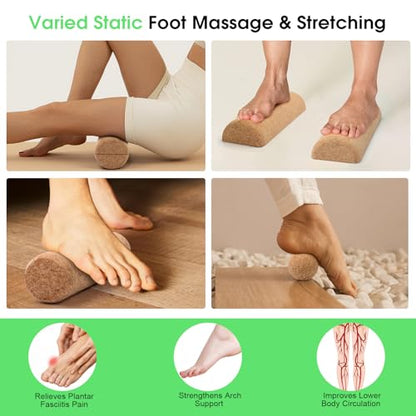 Cork Balance Board Foot Ankle Strengthener & Stability Trainer Kit