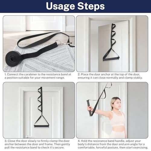 Elastic Yoga Strap with Multiple Loops for Leg & Back Stretching, Aids Rehab, Mobility & Post-Workout Recovery