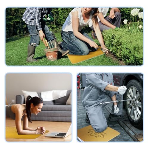 Cork Knee Pad Mat, 8 mm Thick, Foldable, Lightweight, for Yoga, Exercise, Gymnastics, Floor/Chair Protection