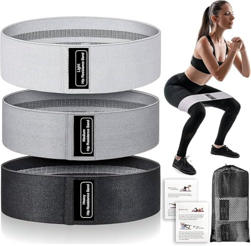 Premium Quality Non Slip Fabric Resistance Bands Gym Home Workout Exercise Stretching Yoga Pilates Loop Bands