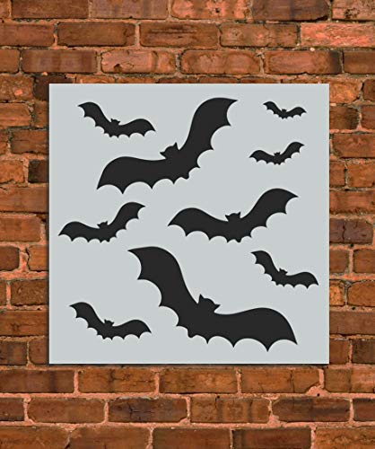 Halloween Bats Set Stencil Template - Reusable Stencil - INNOVO Stencils (8.5" x 11") - size: 8.5" x 11"