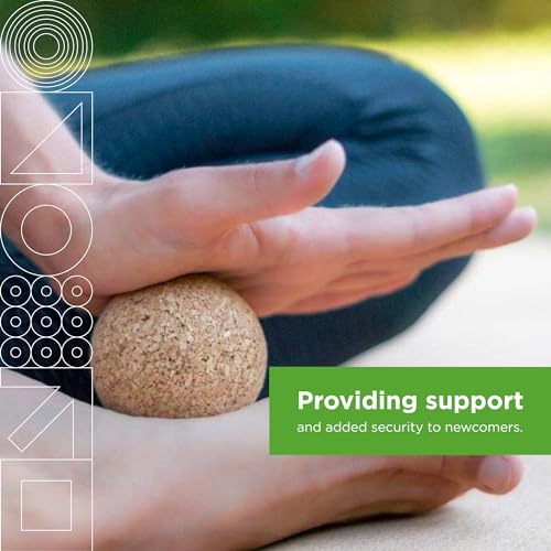 Go4Cork Cork Massage Ball - 2.4 inch | Natural Cork Yoga Massager Ball | For Muscle Release, Tension & Trigger Points, Firm Non-Slip Therapy Ball, Sustainable Wellness Gift & Foam Roller Alternative