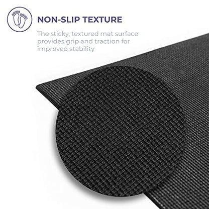 Voyage 5mm Thick Yoga Mat Roll, 50ft x 24in - color: Black