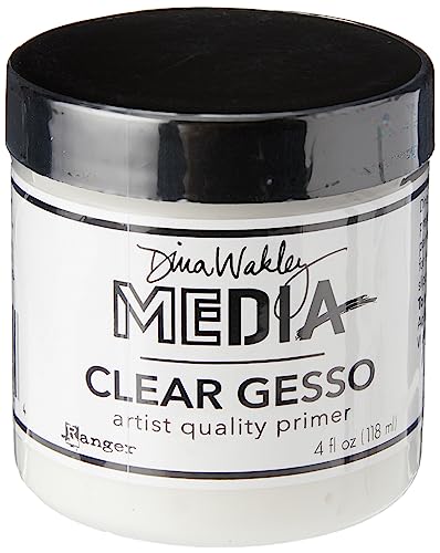 Ranger MDM46424 Dina Wakley Media Gesso 4oz Jar-Clear, Clear