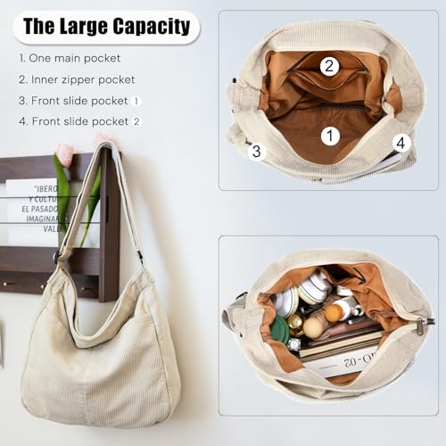 Canvas Tote Bag Casual Hobo Crossbody Shoulder Bag for Women and Men Large Purse Messenger Bag Travel Work - color: 2-green