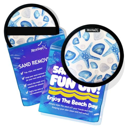 Sand Remover for Beach Towels - Soft Quick Clean Mitt for Kids & Adults | Removes Sand in Seconds,Gentle on Skin,Reusable & Washable,Beach Vacation Essential,Perfect for Beach, Pool & Camping - color: Starfish