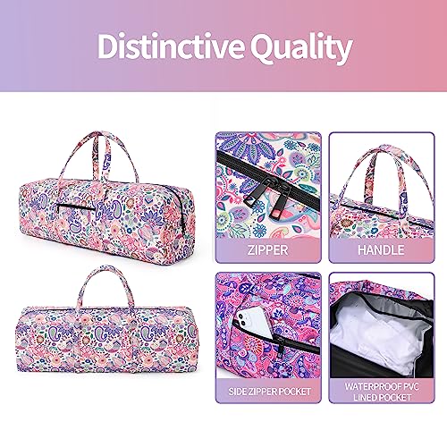 Boulder Bee | Yoga Mat Bag | Large Yoga Mat Carrier with Wet Pocket | Yoga Gifts | Gym Tote Bag for Women - color: Pink