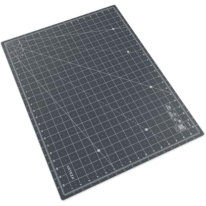 ARTEZA Self Healing Cutting Mat, 18 x 24 Inch Rotary Cutting Mat, Double-Sided 3 mm PVC-Free Craft Mat with Grid Lines and Angle Guides for Sewing, Quilting, Fabric, Paper, Vinyl, and Crafts - size: 12.4"L x 12.4"W