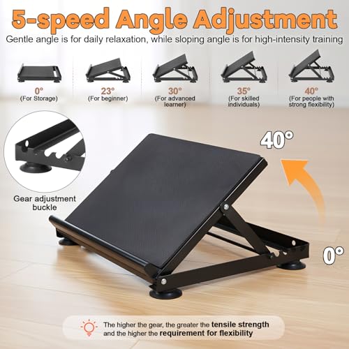Adjustable Incline Calf Stretcher Board, Non-Slip Ankle Foot Stretch Slant Board for Plantar Fasciitis Relief, Ankle Correction Leg Muscle Fitness Stretching Platform