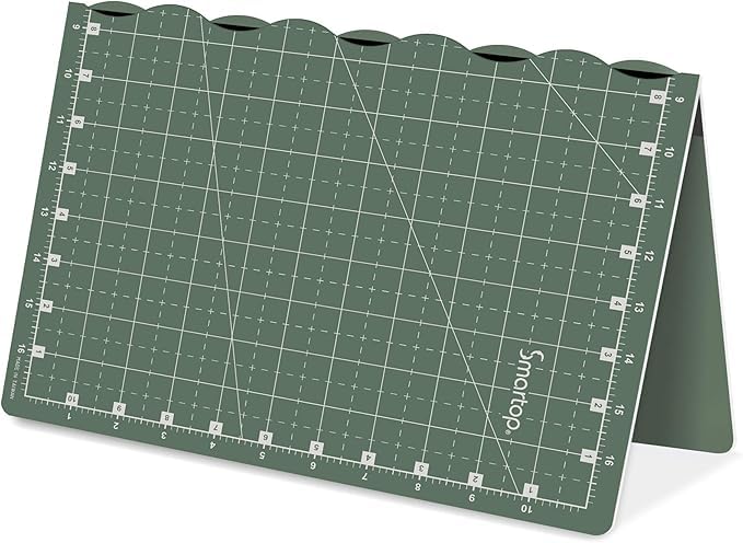 18"x12" Self Healing 3 Layer Folding Cutting Mat, Non-slip Non-reflective, Great for Crafts, Quilting, Sewing, Scrapbooking Molandi Green (Molandi Green)