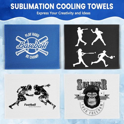 Hosuly 150 Pack Cooling Towels Bulk 40 x 12 Inch Large Chilly Breathable Sweat Sports Cold Towels Sublimation Microfiber Ice Neck Rag for Hot Weather Workout Gym Team Gift (Dark Blue,Black,White) - color: Dark Blue,black,white
