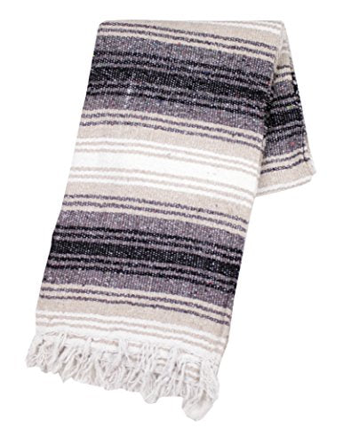 Canyon Creek Authentic Mexican Yoga Falsa Blanket (Light Brown) - color: Light Brown