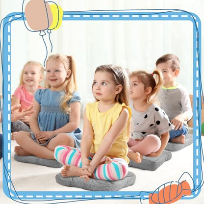Juexica 8 Pack Floor Cushions for Kid 3.5",Grey,Square - color: Grey, style: Square