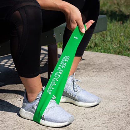 Serious Steel Fitness Mini Resistance Loop Bands | Rehab and Prehab Stretch Bands | 12" Exercise Workout Bands (Sets of 5 Pack and Sets of 10 Pack Trainer Options Available!) - color: Light 10 Pack (2" x 12")