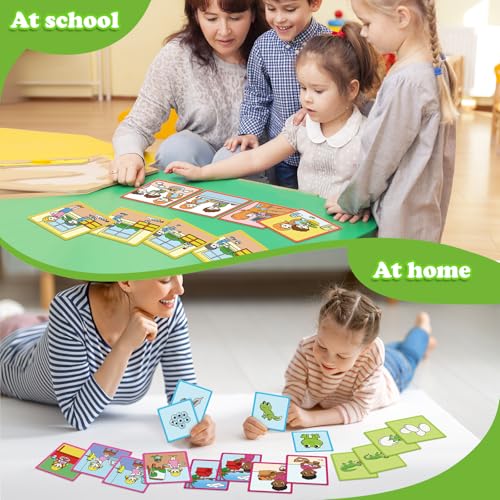 Kasfalci Sequencing Cards,Sequence Board Game for Kids,Speech Therapy Materials Toys for Autism,Story Storytelling,Social Skills,Sentence Building,Preschool Learning Activities,Classroom & Homeschool - style: 4-Scene-New
