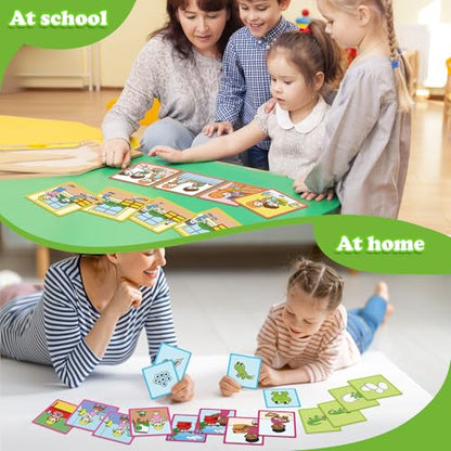 Kasfalci Sequencing Cards,Sequence Board Game for Kids,Speech Therapy Materials Toys for Autism,Story Storytelling,Social Skills,Sentence Building,Preschool Learning Activities,Classroom & Homeschool - style: 4-Scene-New