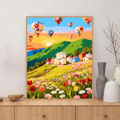 ZRIZQ Paint by Numbers Kit for Adults Beginners Mountain,Landscape DIY Painting Set,Relaxing Creative Craft Activity,16x20 Inch - color: 16"X20"Rolled Canvas-Landscape 18