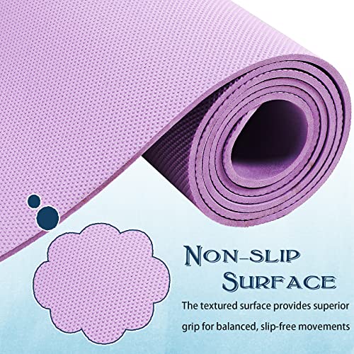 LEIFIDE 10 Pack Yoga Mats Bulk 68'' x 24'' x 4mm Thick Yoga Mats Multicolor