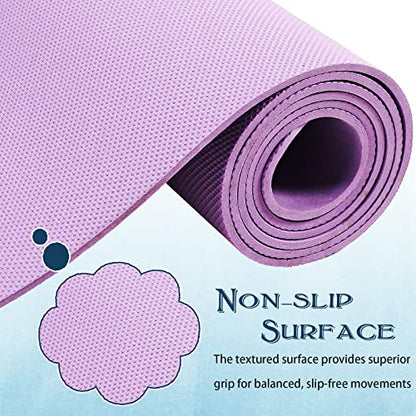 LEIFIDE 10 Pack Yoga Mats Bulk 68'' x 24'' x 4mm Thick Yoga Mats Multicolor