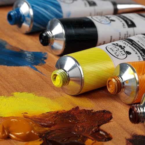 Tusc & Pine Artist Oil Paint - 40 ml Set of 5 - Modern White - Non-Yellowing, Rich & Creamy Consistency, Maximum Pigment Load, Small Batch Milled Oil Paints Developed for Professional Artists - color: Modern White, size: 6.75 Fl Oz (Pack of 1)