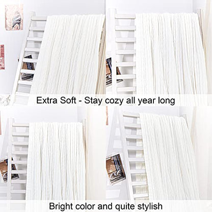 NTBAY Cotton Cable Knit Throw Blanket, 51 x 67, White - color: White, size: Throw(51"x67")