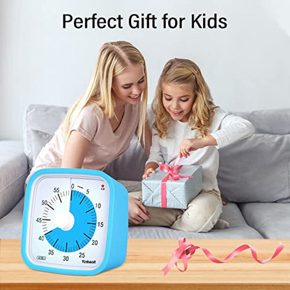 Yunbaoit Visual Timer for Kids, Silent 60-min Countdown Timer, Blue Blue - color: Blue Blue