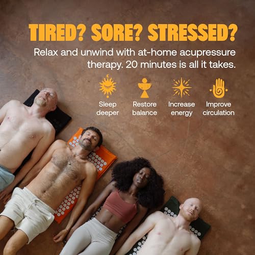 ShaktiMat Acupressure Mat for Tension Release & Relaxation, Level 2 Black - color: Black, size: Level 2